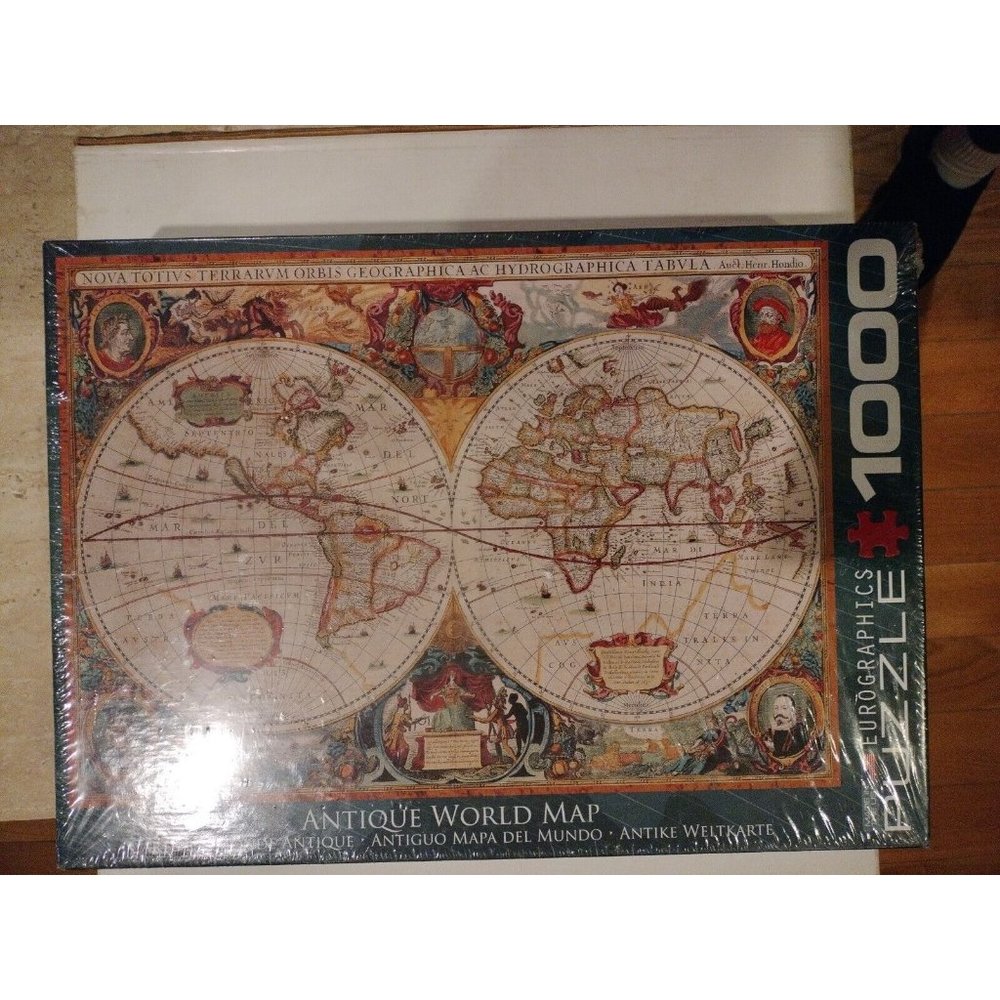 Antique World Map Eurographics Puzzle 2000 Pieces 1997 Brand New Made In USA